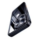 Husă sub apă pentru iPhone 12 cu protecție IP68, transparentă și rezistentă la șocuri, cu ramă neagră, margini texturate și curea de mână 3