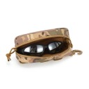 Husă tactică pentru ochelari 17 x 8 x 5 cm, fabricată din nailon 1000D, husă pliabilă rigidă cu carabină, potrivită pentru curea sau rucsac 6