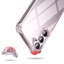 Husă transparentă pentru Samsung Galaxy A56 cu colțuri rezistente la șocuri, margine de 2,5 mm deasupra obiectivelor și 1,5 mm deasupra ecranului, husă pentru încărcare wireless 4