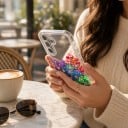 Husă transparentă pentru Samsung Galaxy S24 cu motiv floral Husa din silicon Carcasă transparentă Protecție pentru cameră Carcasă din spate 16