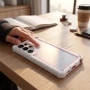 Husă transparentă rezistentă pentru Samsung Galaxy A56 Cadru colorat Colțuri întărite Protecție pentru cameră Părți laterale antiderapante 2