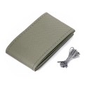 Husă volan cusută manual 38 cm Piele artificială cu ace și ață Împletitură pe volan Husă auto Interior elegant Accesoriu antiderapant 3