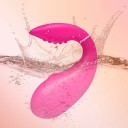 Hvalformet vibrator til dobbelt stimulering med mobilapp som fjernbetjening, diskret emballage 3