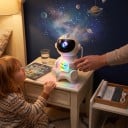 Hvězdný projektor Astronaut s hvězdou Bluetooth reproduktor Barevné noční světlo Projekce mlhoviny 17,5 cm Ovladač Bílý Do pokoje 2