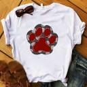 Hvid dame-t-shirt med poter 6