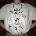 Hvid dame-T-shirt med print A389 5