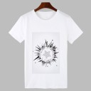 Hvid dame-T-shirt med print B193 4