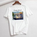Hvid dame-T-shirt med print B251 12