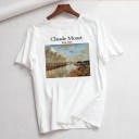 Hvid dame-T-shirt med print B251 4