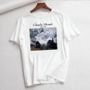 Hvid dame-T-shirt med print B251 10