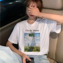 Hvid dame-T-shirt med print B251 2