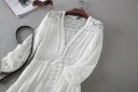 Hvid sommer boho kjole 3
