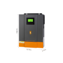Hybridný solárny menič MPPT 3200 W 24 V výstup 230 V AC nabíjanie 80 A a PV 3200 W rozsah 30-400 V DC oranžovo-šedý bez WiFi 2