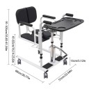 Hydraulické toaletné kreslo pre pacientov Nastaviteľná výška 41-65 cm Nosnosť 150 kg Hydraulický zdvíhací mechanizmus Prenosné pre domácu starostlivosť 4