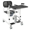 Hydraulické zdvíhacie a prepravné kreslo pre seniorov s deleným sedadlom 180° nosnosť 150 kg zdvih 41–65 cm kolieska s brzdou pre pacientov 2