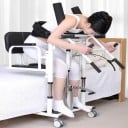 Hydraulický prenosový stroj s držakom paže výškovo nastaviteľný nosnosť 200 kg rozmery 63 x 55 x 118–138 cm čierny pre presun pacientov 2