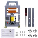 Hydraulický tepelný lis manuální Lisovací síla 5 t 600 W 49 x 30 x 24 cm Dvojitá topná deska s digitálním displejem Šedý Na potisk triček 2