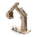 Hydraulisches Baggerarm Holzbausatz DIY 28 x 22 x 14 cm Antrieb mit Spritzen Wissenschaftliches STEM-Spielzeug ab 14 Jahren 1