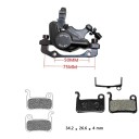 Hydrauliska skivbromsar MTB ZOOM HB100 set fram och bak 140/160 mm dubbelverkande kolvar dragmekanism 50–75 mm för cykel 9