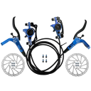 Hydrauliska skivbromsar set med skivor 160 mm fram 800 mm bak 1400 mm oljesystem 22,2 mm styre för cykel 5