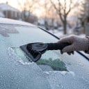 Ice Scraper with Soft Handle Wide Blade Made of ABS Plastic Hanging Loop Handheld Scraper for Car Windscreen 2