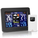 Időjárás állomás LCD kijelzővel 16,5 x 12,5 cm Beltéri és kültéri hőmérő Higrométer Szundi ébresztő Időjárás előrejelzés USB tápegység 1
