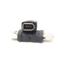 IEEE 6 tűs női adapter A típusú USB hím Kompakt kábel nélküli átalakító fém csatlakozókkal Fekete kivitel Méretek: 5,3 x 1,8 x 1 cm 3