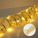 Illuminated Gold Christmas Ribbon 1 m 10 LED 1