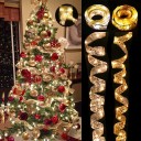 Illuminated Gold Christmas Ribbon 1 m 10 LED 5
