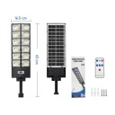 Iluminação solar exterior de rua 62x16,5 cm Luz à prova de água para o jardim com sensor de movimento Controlo remoto Painel LED integrado Pátio 2