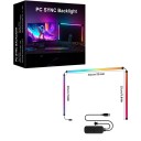 Iluminare LED pentru monitor cu sincronizare cu ecranul și muzica 27 inch USB 5V benzi RGB pentru PC de gaming, computer și birou 3
