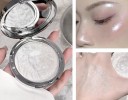 Iluminator rezistent la apă în paletă cu motiv de leu Pudră iluminatoare pentru față Strălucire fină de tip glitter efect de lungă 5