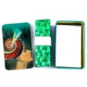 Ilustrowany zestaw kart tarota do wróżenia 78 kart 11 x 6,5 cm tarot w metalowej puszce z wyrazistymi kolorowymi motywami 5