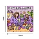 Images à colorier cozy girl et amis dessin simple pour enfants et adultes 24 pages 20 x 20 cm exercice de motricité livre de relaxation 6