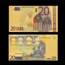Imitação de notas Euro J72 2
