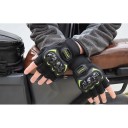 Impact Resistant Fingerless Motorcycle Gloves with Knuckle Protector and Non-Slip Palm for Riding Motorcycles and Bicycles Unisex 7