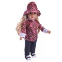 Impermeabile con cappello per bambole 7