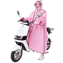 Impermeabile lungo con cappuccio in plastica protezione contro la pioggia copertura delle gambe chiusura a bottoni per la guida su scooter bicicletta uso all'aperto 4