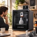 Impresora 3D 250 x 250 x 250 mm Impresión de alta velocidad hasta 600 mm/s Estructura cerrada con pantalla de 4,3 pulgadas Gris oscuro Para taller y hogar 6