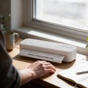 Impresora térmica portátil A4 sin tinta, Bluetooth y USB, batería de 1500 mAh, 203 DPI, gris, para impresión móvil de documentos en viaje 6