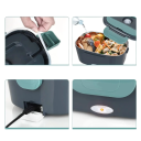 Încălzitor electric de alimente 1,5 l 60 W Cutie de prânz portabilă pentru mașină și casă Inserție din oțel inoxidabil Cabluri 12V/24V/220V Geantă 2