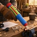 Încălzitor inductiv pentru șuruburi 1400 W Încălzire manuală fără flacără în 20 s Set cu 3 bobine Lungime 40 cm Albastru și roșu Pentru piulițe 9