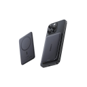 Încărcător portabil magnetic subțire cu fir, 5000mAh, 15W, wireless, 20W, design metalic, dimensiune card, pentru iPhone și Samsung 1