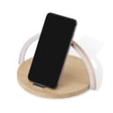 Încărcător wireless cu lampă pentru telefoane cu suport pentru încărcare wireless Bază rotundă cu lumină în arc Alimentare prin USB-C 2