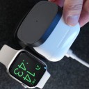 Încărcător wireless magnetic 3 în 1 15 W cu lampă pentru iPhone Apple Watch și AirPods Suport de încărcare pentru noptieră 8