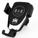 Încărcător wireless pentru mașină 10 W cu suport pentru telefon în ventilație Conector Micro USB Material ABS și policarbonat Dimensiune 11 x 7