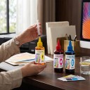 Inchiostro Universale 3 pz 100 ml Ciano Magenta e Giallo A base d'acqua Per HP Canon Epson e Brother Per il riempimento delle cartucce Deskjet e CISS 3