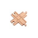Incrocio di binari in legno 11 x 11 x 1,2 cm Incrocio di linee per collegare più direzioni Parte pratica per costruire una ferrovia ramificata 1