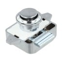 Încuietoare de mobilier cu buton Push-lock pentru deschidere de 26 mm din aliaj de zinc cromat pentru caravană, autovehicul de recreere, barcă și mobilier pentru dulapuri 2