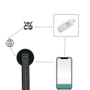 Încuietoare digitală inteligentă pentru uși WiFi Bluetooth cu amprentă 28–50 mm Type-C cu aplicație și gateway pentru acasă 3